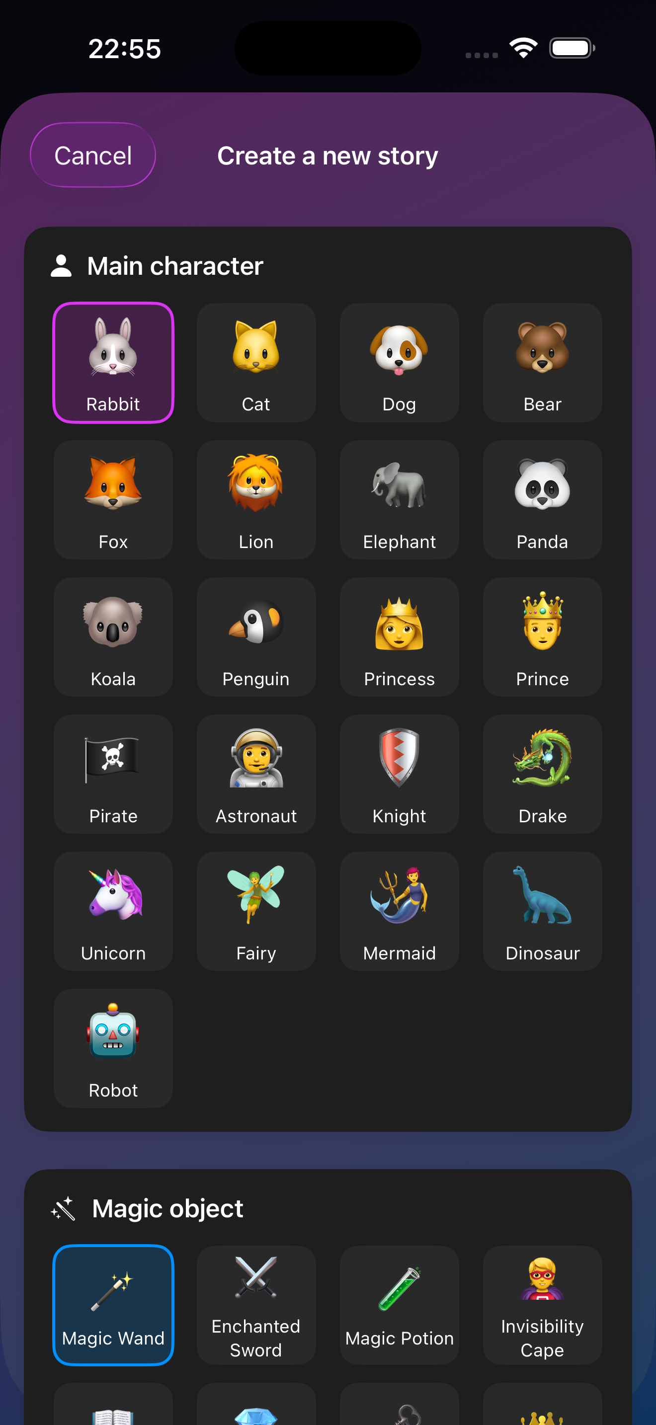 Character Selection